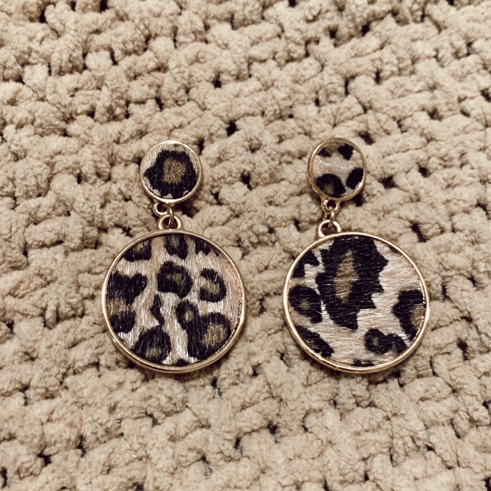 Cheetah print earrings